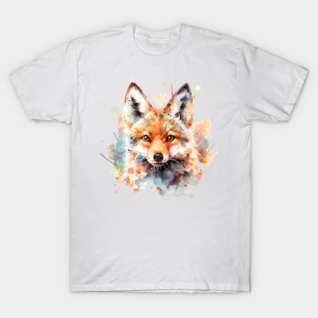 watercolor fox T-Shirt by dorapeterx